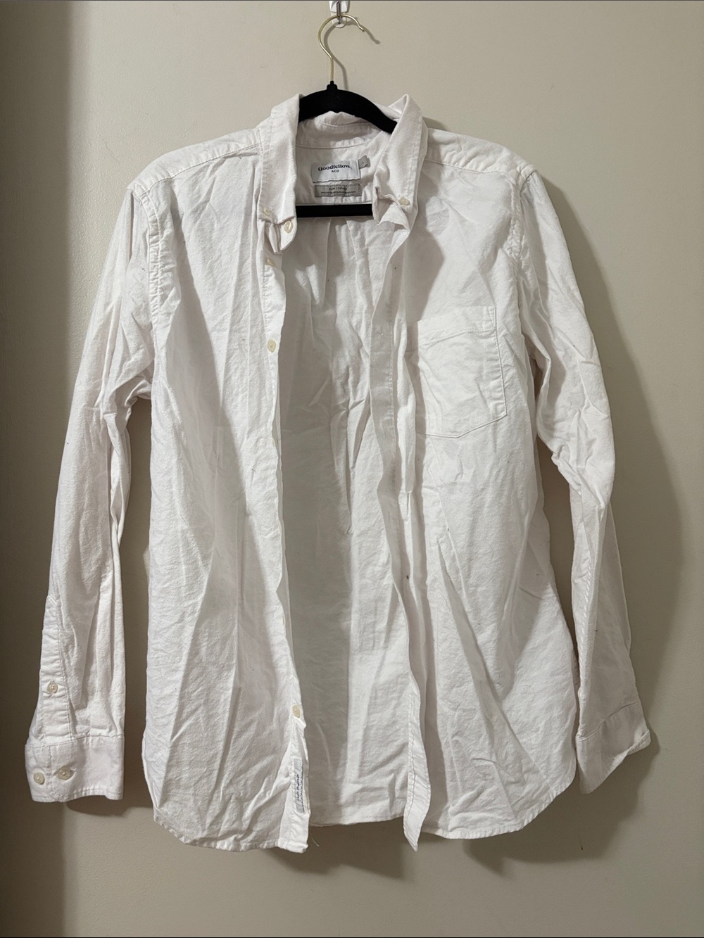 Goodfellow & Co White Button-Down Casual Shirt